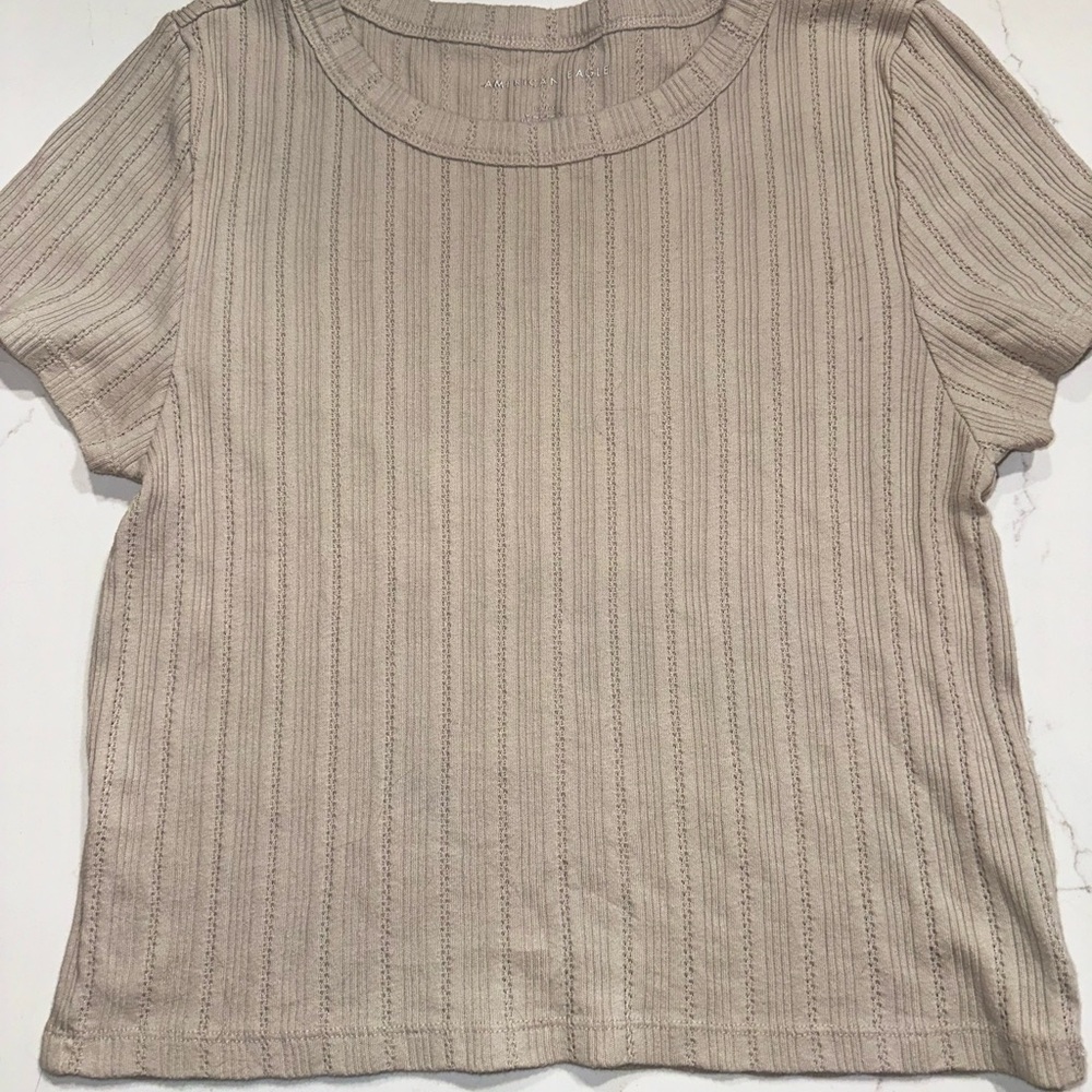 Women's American Eagle Ribbed Baby Tee Top